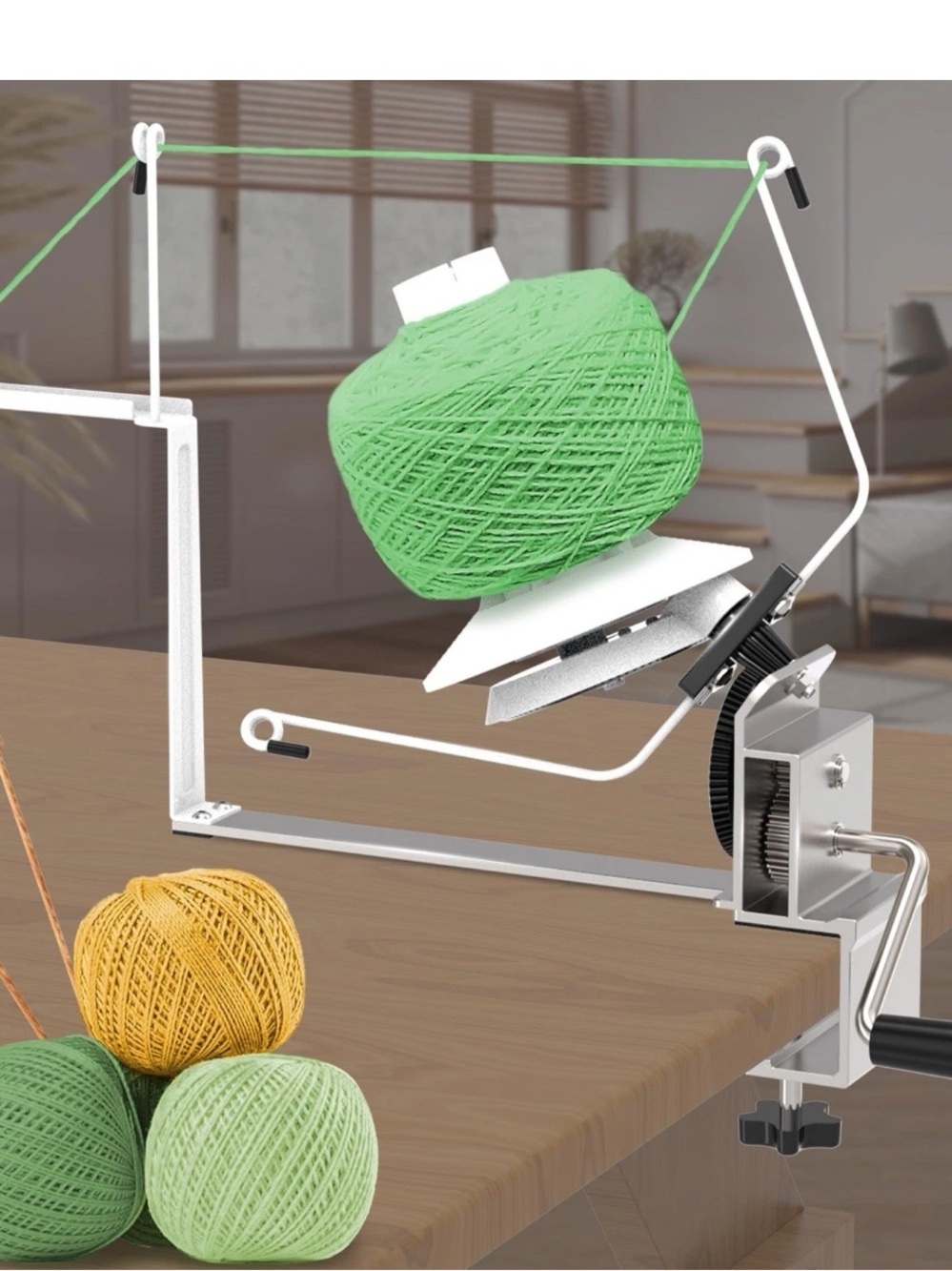 Yarn Winder 15 oz Large Capacity Sturdy Metal Ball Spinner Efficiently Yarn